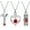 Red, variant on 3 Pack Urn Necklace for Ashes for Women Gilrs Heart Cross Cylinder Cremation Jewelry for Ashes Memorial Keepsake Birthstone Pendant