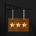 thumbnail image 3 of CafePress - 3 Star Hanging Sign T Shirt - Mens Tri-blend T-Shirt, 3 of 4