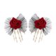 thumbnail image 1 of Pinzas para el pelo para Halloween, decoración de horquilla, vestido elegante, pasadores para el pelo, mano esqueleto, mandíbula para el pelo, disfraz Rojo, 1 of 8