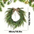 thumbnail image 3 of Ongmies Norfolk Pine Wreath, Artificial Christmas Wreath With Cedar – Holiday Décor For Front Door, Mantel, Wall, Window & Indoor/Outdoor Winter Decoration, Christmas Pine Wreath, 3 of 6
