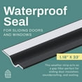 thumbnail image 3 of Home Intuition Sliding Door Gap Filler & Window Draft Stopper - 33' Weatherstripping Self Adhesive Foam Seal Strip - Door Weather Stripping Door Seal & Window Seal Strip - Door Air Blocker (Black), 3 of 7