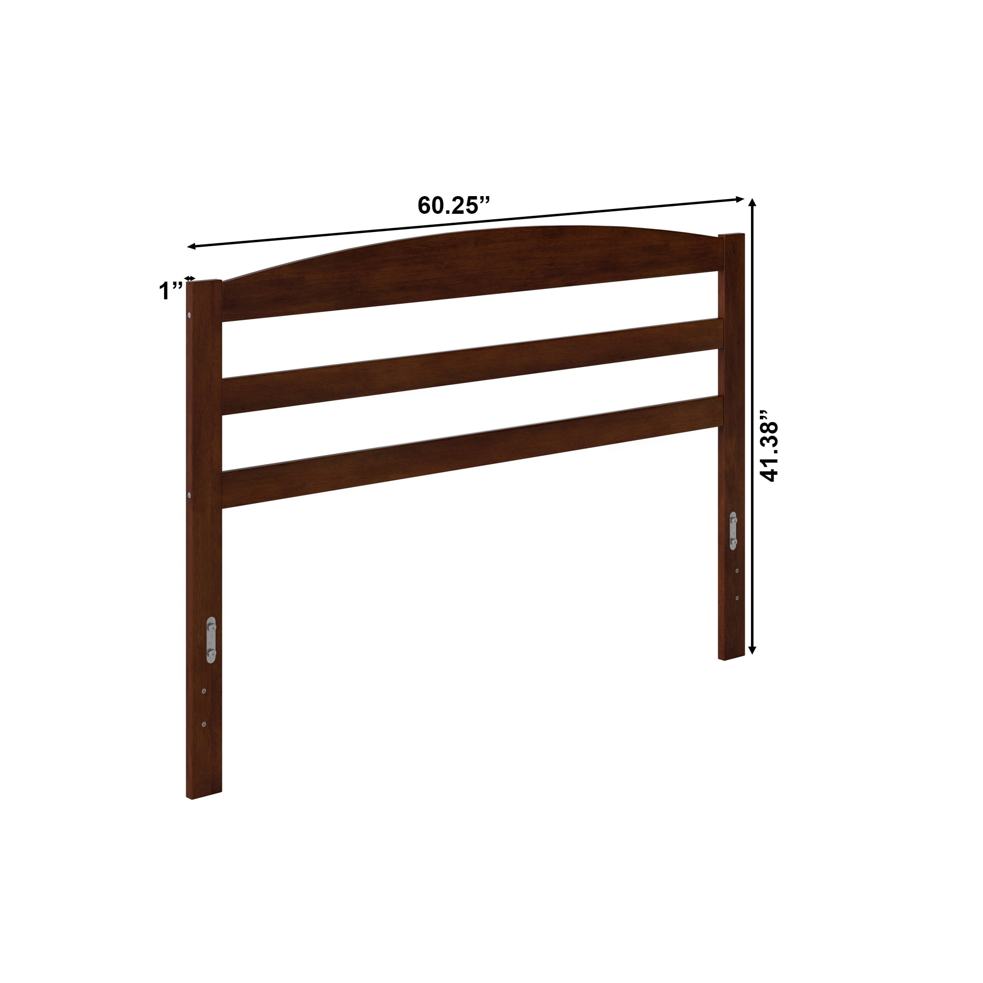 AFI Warren Arched Slatted Wood Headboard with 2 USB Ports, Queen, Walnut