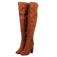 thumbnail image 5 of New Women Breckelles Lisa-13 Suede Over The Knee Belted Block Heel Tailored Boot, 5 of 5