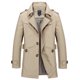 thumbnail image 1 of Gabardina clásica para hombre, abrigo de lana de negocios de doble botonadura y longitud media, impermeable, cálido, largo, cortavientos, para invierno, 1 of 1