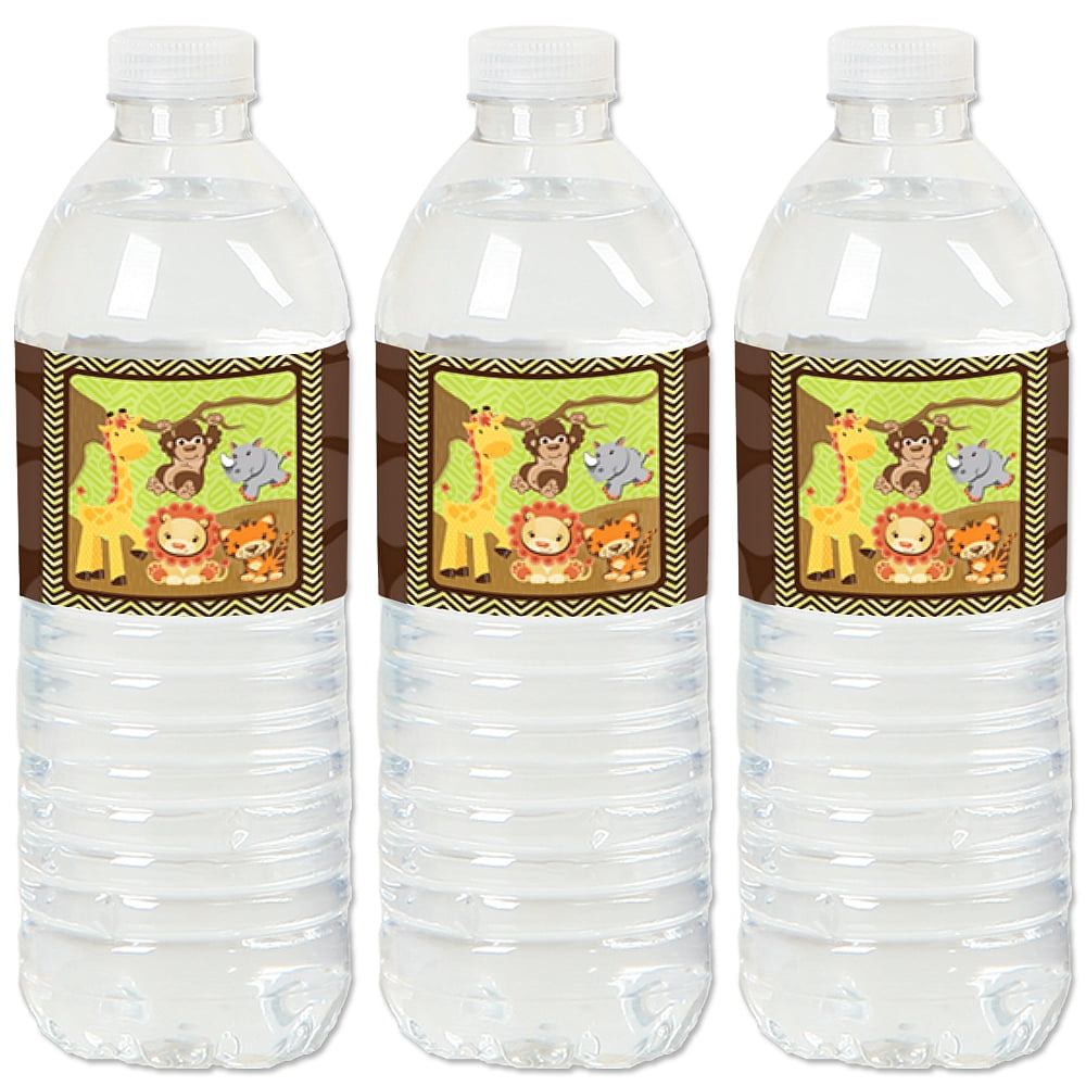 digital download Safari water labels Water bottle Labels with safari Safari labels Water bottle labels Safari party 1st birthday party