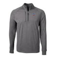 thumbnail image 2 of Men's Cutter & Buck  Heather Black SMU Mustangs Big & Tall Adapt Eco Knit Quarter-Zip Pullover Top, 2 of 3