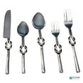 thumbnail image 5 of Elyon Reef Knot Reflective Silver 20 Piece Flatware Set Indian Artisan-Made Set Hand-Forged Stainless Steel Service for 4, 5 of 7