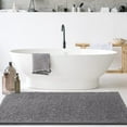 thumbnail image 2 of DweIke Chenille Bathroom Mats With Non-Slip Backing Machine Washable Indoor Durable Rug 24"x60",Gray, 2 of 7