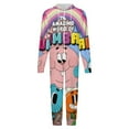thumbnail image 4 of Amazing World of Gumball Men's Hooded Jumpsuit - Zip Up One Piece Pajamas Soft Cozy Winter Warm Plush Loungewear, 4 of 8