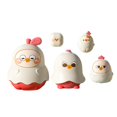 thumbnail image 3 of 5 Piezas Muñecas Anidadas Juegos de Apilamiento de Muñecas Matryoshka Rusas, Lindo Patrón de Animales de Dibujos Animados, Juguete Montessori Muñecas Blanco Baoblaze Muñeca rusa, 3 of 8