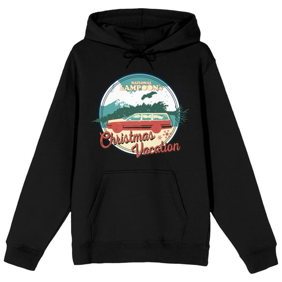 National Lampoon's Christmas Vacation Red Car Men's Black Sweatshirt-L