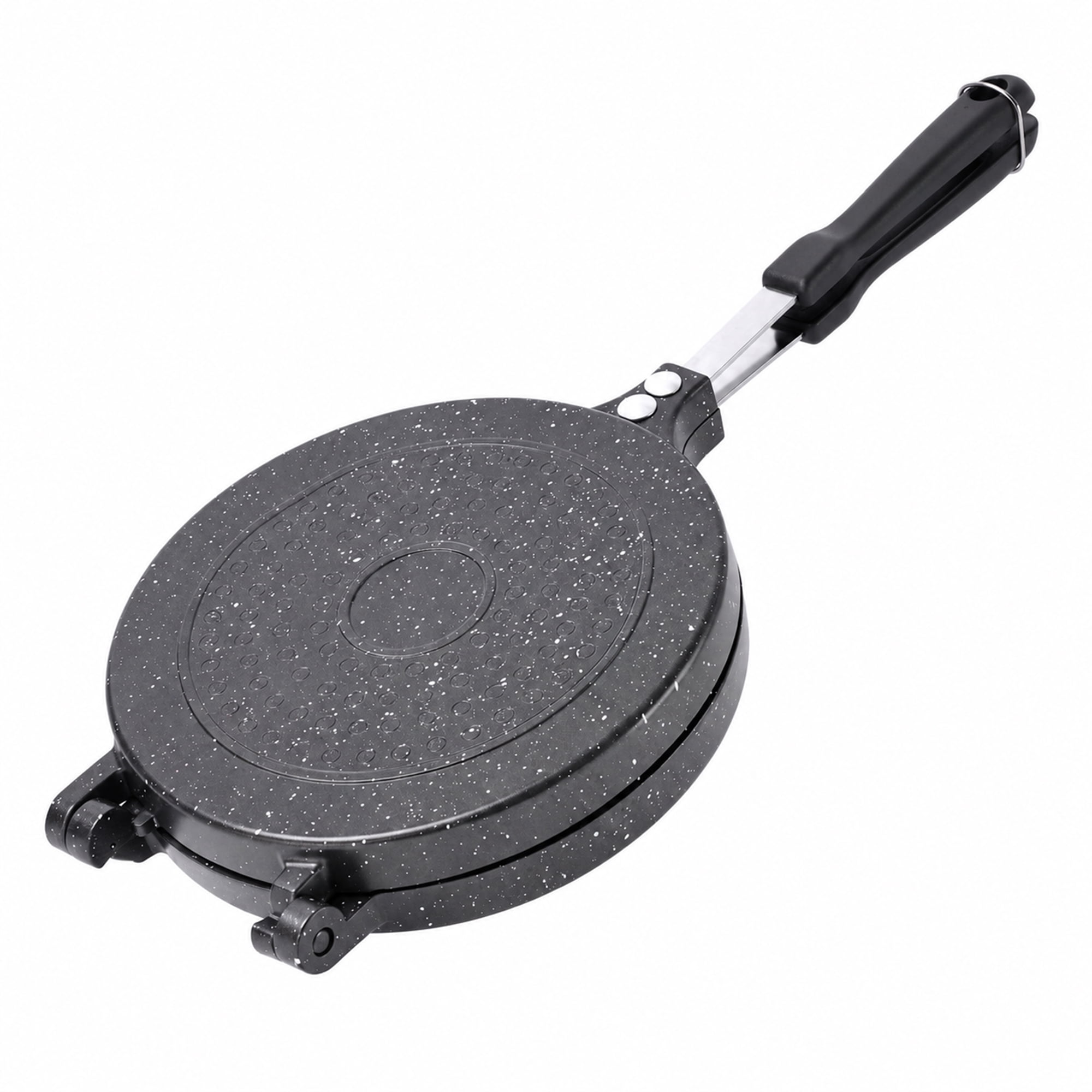 LZSDS Double Sided Frying Pan Nonstick, 2-in-1 Pancake Pan and Sandwich Maker with Locking Handle for Stovetop