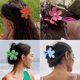 thumbnail image 4 of 6 Pcs Small Acrylic Hair Claw Clips Plastic Flower Shaped Jaw Clips Non Slip Hair Clamps Barrette Hair Accessories for Women Girls Headwear, 4 of 5