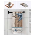thumbnail image 6 of Texas Star Rustic Towel Set of 3, Soft Microfiber Bath Towels, Hand Towel, Washcloths, Country Blue Berry Brown Wooden Plank Quick-Dry Absorbent Towels for Bathroom Kitchen Hotel Beach Gym Spa, 6 of 7