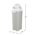 thumbnail image 2 of Foundations Tall Diaper Pail, Airtight Odorless Lid & Large Capacity, Use Any Bag, Gray, 2 of 8