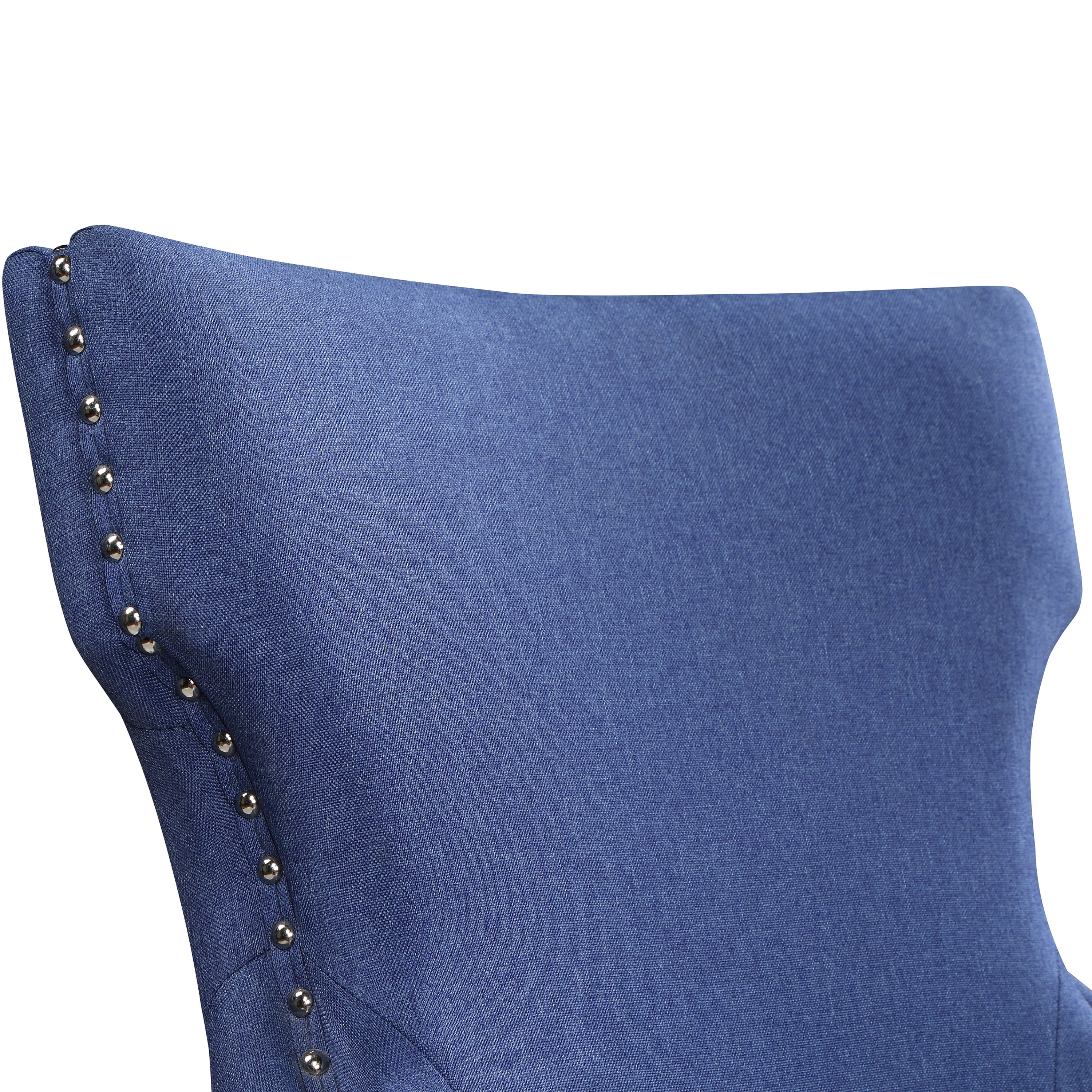 Furniture of America Taryn Upholstered Wood Blue Side Chairs (Set of 2)