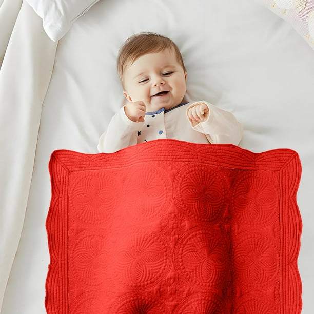 Manta de Franela Acolchada Qazbgdl con Relleno, Suave y Fina, Ideal para Cama, Sofá o Viajes, 91 X 114 Cm, 1 Unidad