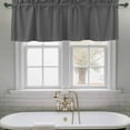 thumbnail image 4 of 2 Pack Dark Gray Valance for Window Solid Color Kitchen Valance Rod Pocket Short Curtain Topper Decorative Window Treatment for Living Room Bedroom 60"x18", 4 of 8
