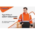 thumbnail image 5 of ProtectX Hi Vis Safety Hoodie for Men Women, Class 3 Reflective High Visibility Sweatshirt with Large Pocket, Long Sleeve Hooded Drawstring Pullover for Work & Construction, Orange, Medium, 5 of 7