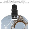 thumbnail image 4 of Square 2Pack PU Leather Eiffel Tower Cruise Luggage Tag with Privacy Cover and Name ID Tag for Travel Handbags Backpacks Luggage Tags, 4 of 6