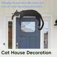 thumbnail image 4 of Adornos de Halloween, adorno de puerta de Halloween, adorno de puerta de gato adorable de metal, decoración de esquina de marco de puerta de gato, letreros y placas decorativas para puertas y ventanas, 4 of 7