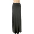thumbnail image 3 of Womens Casual Solid Jersey Draped Long Maxi Skirt, 3 of 7