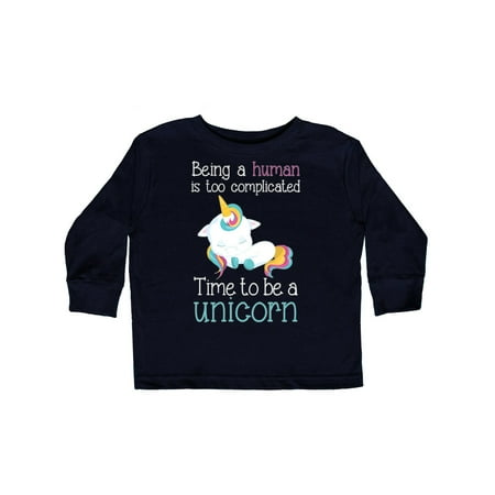 

Inktastic Time to be a unicorn Gift Toddler Toddler Girl Long Sleeve T-Shirt