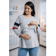 thumbnail image 5 of Blusa Maternidad y Lactancia Cómoda Ropa Embarazo Blusa Mujer Manga 3/4 Casual Color Gris Almacenes Mario SA de CV Ray 4501, 5 of 5