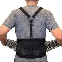 AllyFlex Plus Size Back Brace Support Belt, 3-Way Adjustable Safety Belt with Dual Lumbar Pads for Lower Back Support and Injury Prevention, X-Large/XX-Large