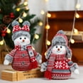 thumbnail image 3 of Plush Snowman Doll Soft Stuffed Toy Christmas Gifts for Teens Winter Holiday Decorations Cute Snowman Ornament for Home Office Desk(B), 3 of 4