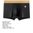 thumbnail image 6 of zeranth Men Thin Boxers Seamless Soft Contrast Color Mid Waist Cotton U Convex Striped Soft Plus Size Elastic Quick Dry Moisture-wicking Men Underpants Underwear, 6 of 6