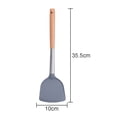 thumbnail image 2 of Silicone Cooking Utensils Kitchen Utensil Set - Heat Resistant, Wooden Handle Kitchen Gadgets with Holder for Nonstick Cookware (BPA Free),, 2 of 6