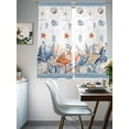 thumbnail image 3 of Orange Blue Starfish Coastal Sheer Curtains 72 Inch Length 2 Panels Set, Summer Beach Coral Shell Nautical Voile Window Treatment Curtains Sheers Drapes for Bedroom/Living Room/Kitchen 52"x72"x2, 3 of 7