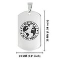 thumbnail image 2 of Stainless Steel World's Best Dad Dog Tag Keychain Circle Ring, 2 of 2