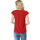 thumbnail image 3 of Camiseta Manga Tulipán Cuello En V Básico Allegra K Rojo L, 3 of 5