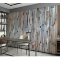 thumbnail image 6 of Tiptophomedecor Background & Patterns Wallpaper Wall Mural - Blue Grey Bamboo, 6 of 8