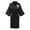 Black, variant on TIMIFIS Valentine's Day Gift Women's Short Silky Robes Bridesmaid Bride Party Satin Robes Sleepwear Plus Size Wedding Bridal Party Loungewear Dressing Gowns with 3/4 Sleeve - Flash