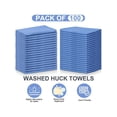 thumbnail image 2 of Homehours 100 Pcs Blue Surgical Huck Towels Bulk 24 x 17 Inches Cotton Cleaning Shop Towels Blue Shop Rags Absorbent Wiping Towels for Cleaning Shops, 2 of 5