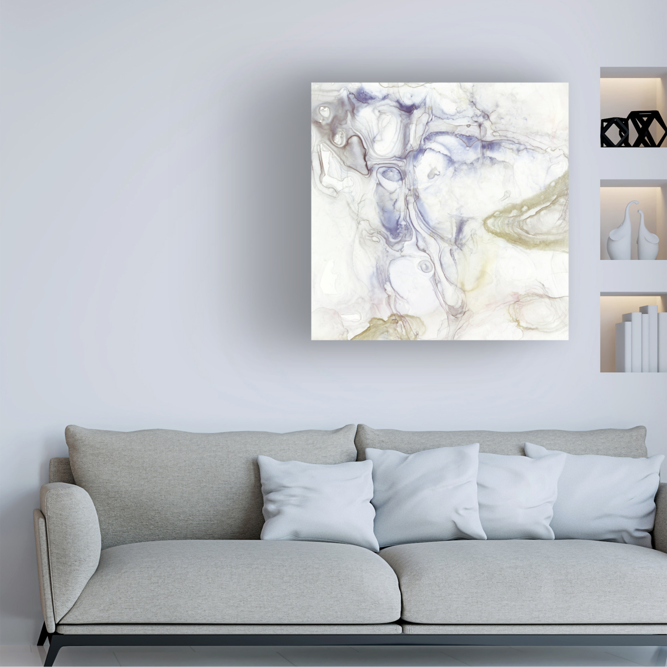 Canvas Wall Art - Victoria Borges 'Sedimentary II' Wall Art for Living Room, Bedroom, or Office Décor by Trademark Fine Art - 18 x 18 Inches
