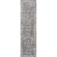 thumbnail image 1 of HomeRoots 353870 2 ft. 2 in. x 7 ft. 6 in. Runner Polypropylene Grey Area Rug, 1 of 1