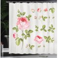 thumbnail image 4 of Ambesonne Floral Shower Curtain, Vintage Rose Petals Leaf, 69"Wx70"L, Pale Pink Khaki, 4 of 5