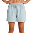 thumbnail image 4 of UDAUDU Women's Running Shorts Quick Dry Athletic Shorts 2026 Summer Baggy Drawstring Knee Length Wide Leg Pants with Pockets Light Green 2XL, 4 of 5