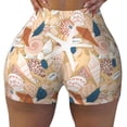 thumbnail image 2 of Uemuo Tropical Beach Sea Shell Pattern Women Workout Impact Shorts Scrunch Butt Lifting Gym Shorts Seamless Booty Biker Shorts-Medium, 2 of 8
