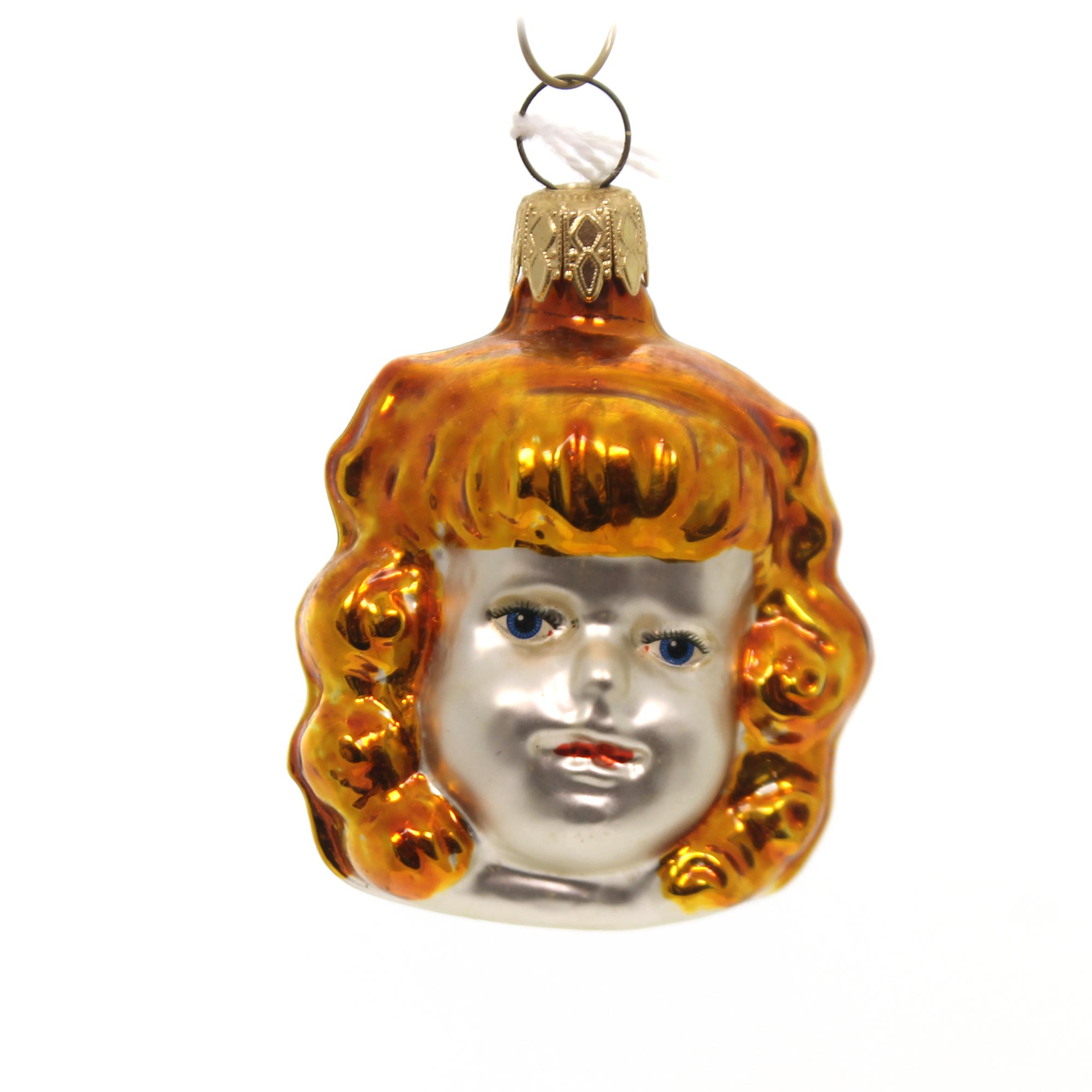 Holiday Ornaments BLONDIE CHILD Glass Ornament Girl Germany Vintage