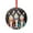 Pattern, variant on Abstract Camper Glass Christmas Ornament Holiday Present Ideas Forest Camper Christmas Ornament Round Glass