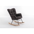 thumbnail image 2 of Ergonomic Rocking Chair with Silent Glider Mechanism for Parents - Plush Teddy Fabric Nursery & Living Room Comfort Seat with Sturdy Iron Frame and Quick Assembly, 2 of 7