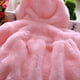 thumbnail image 5 of Abrigo De Invierno Para Niños Pequeños, Chaquetas De Abrigo Para Niñas, Color Sólido, Felpa, Lindas Orejas De Conejo, Sudadera Con Capucha, Abrigo Grueso, Capa Rosa Odeerbi  LM103-3762, 5 of 9