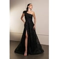 thumbnail image 4 of Women's May Queen MQ2024 Asymmetrical Embellished Gala Gown with Slit Fuchsia Pink 18, 4 of 9