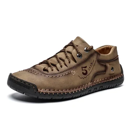 

Men‘s Retro Faux Leather Stitch Non-Slip Comfortable Loafer Shoes