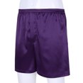 thumbnail image 4 of Kaerm Mens Silky Satin Boxer Shorts Loose Sports Casual Short Pants Underwear Purple L, 4 of 7